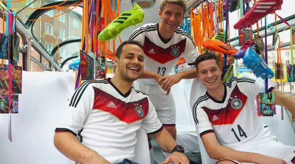 Mesut Ozil and Julian Draxler Model Germany's World Cup 2014 Shirt