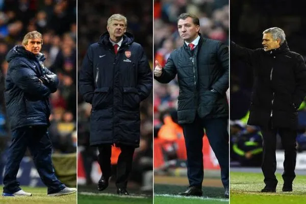 Pellegrini-Wenger-Rodgers-Mourinho