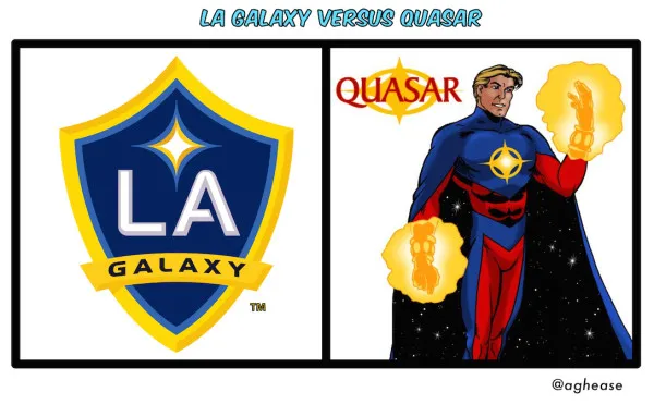 LA Galaxy versus Quasar Marvel Comics