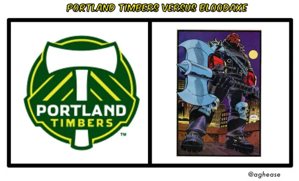 Portland Timbers versus Bloodaxe from Thor Trademark