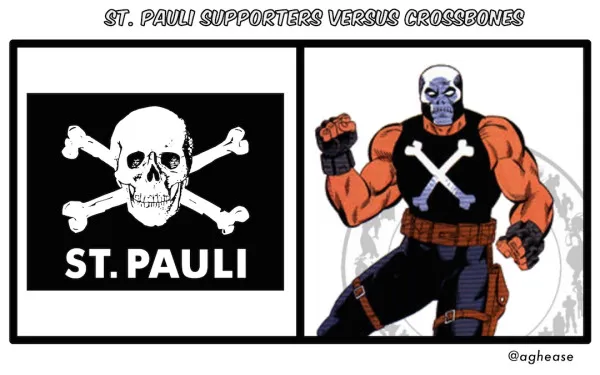 St Pauli versus Crossbones Captain America