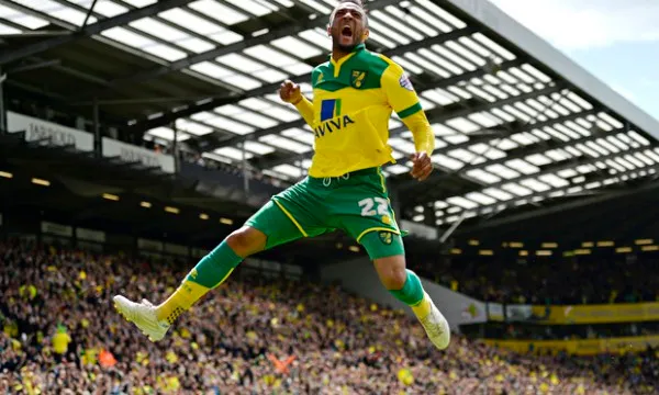 Norwich City's Nathan Redmond v Ipswich