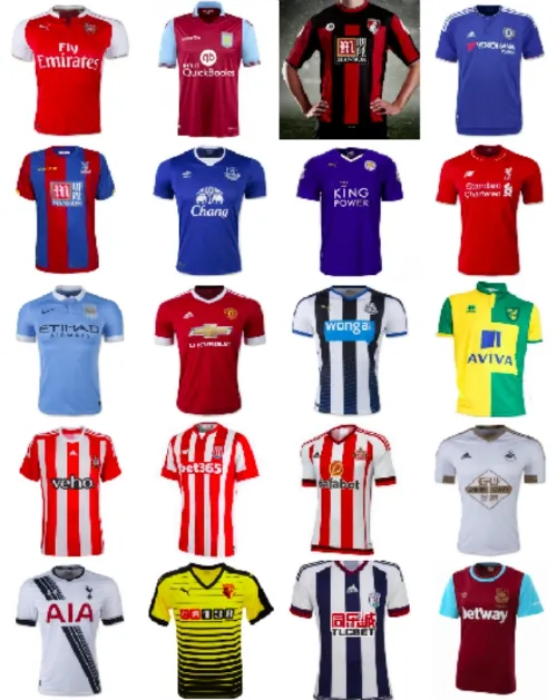 premier league club jerseys