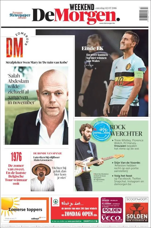 De Morgen and again we cannot beat wales