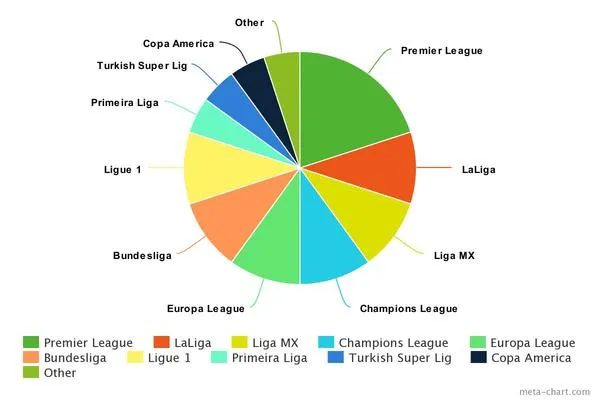 Channels broadcasting soccer leagues