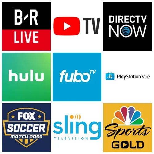 YouTube TV-ESPN+-B/R Live-Sling TV comparison