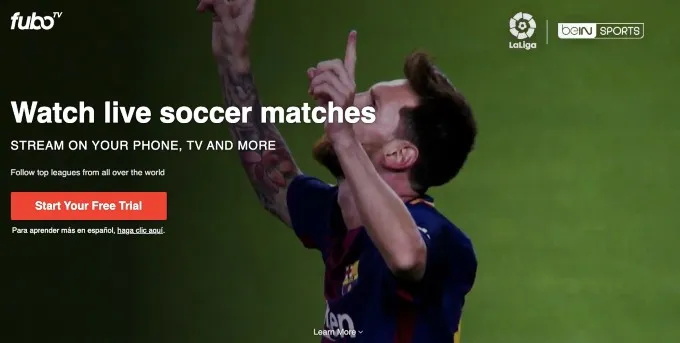 Watch soccer via fubotv