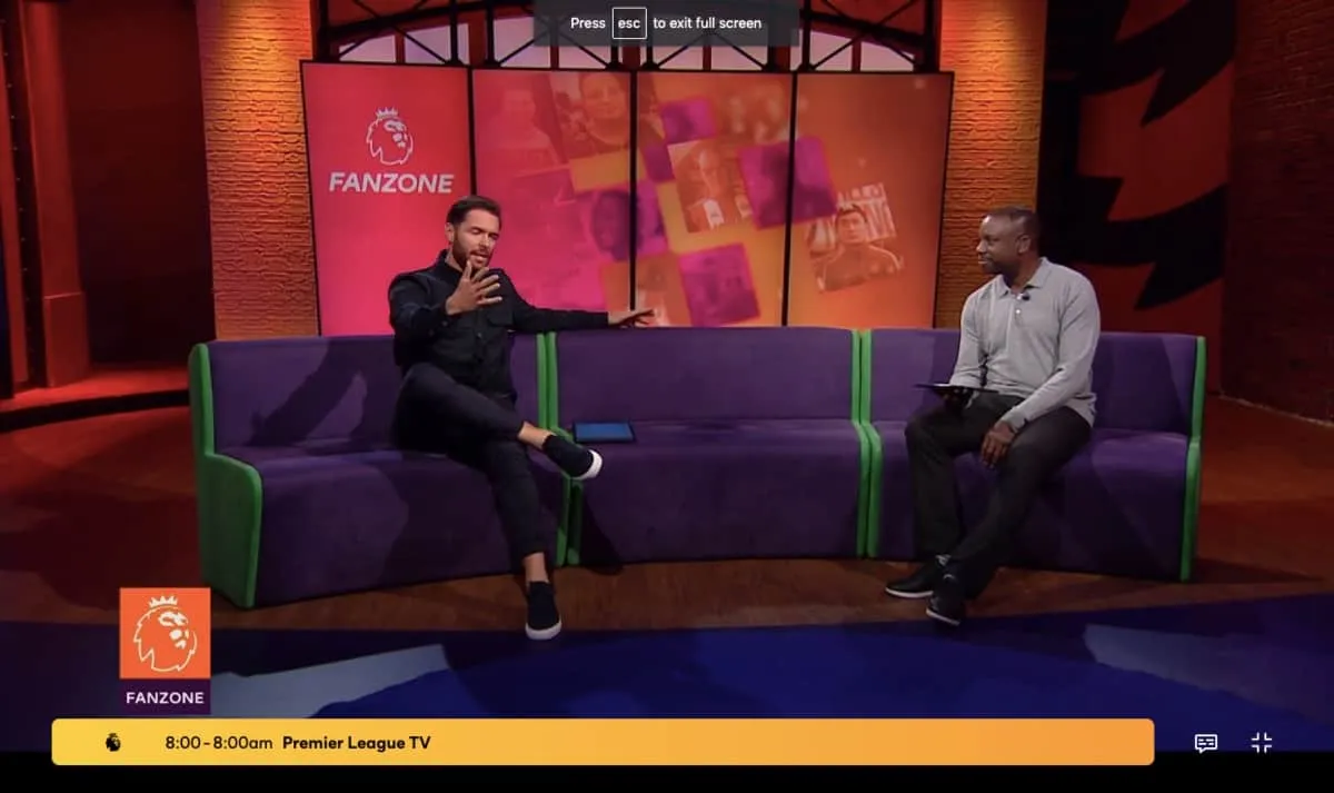 Premier League TV channel schedule