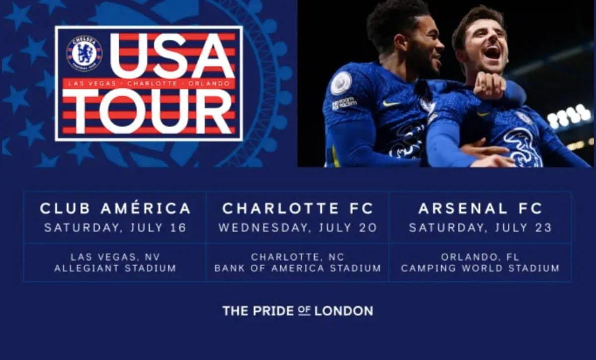Chelsea tickets on sale for U.S. friendlies