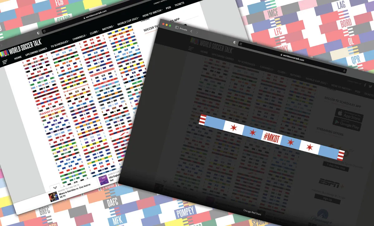 Virtual soccer scarf