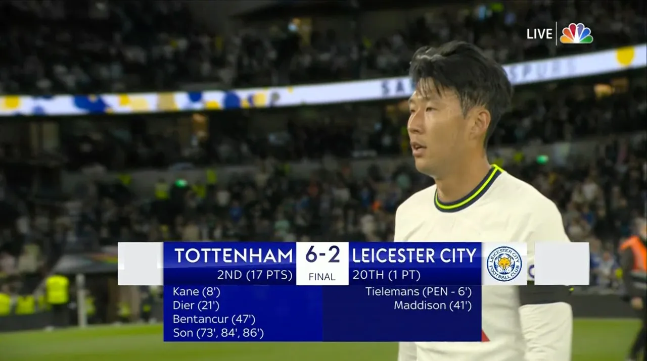 Son Heung-min scores hat trick