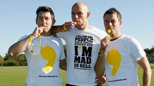 Pr Shoot - Premier League PR Shoot 20/10/2010 - Radcliffe House, Gibbet Hill Road, Warwick CV4 7AL. - 20/10/10 (L-R) Premier League Referees Lee Probert, Howard Webb and Mark Clattenburg during the event Mandatory Credit: Action Images / Craig Brough Livepic