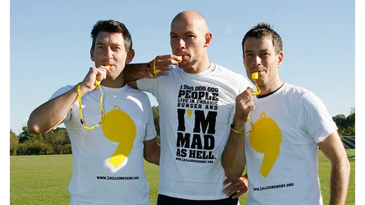 Pr Shoot – Premier League PR Shoot 20/10/2010 – Radcliffe House, Gibbet Hill Road, Warwick CV4 7AL. – 20/10/10 (L-R) Premier League Referees Lee Probert, Howard Webb and Mark Clattenburg during the event Mandatory Credit: Action Images / Craig Brough Livepic