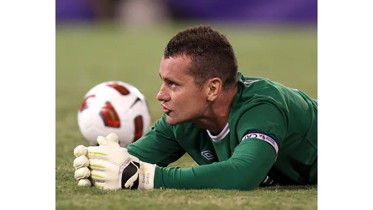 Shay Given #1 of Manchester City watches a replay of the third goal during an international friendly match against Inter Milan on July 31 2010 at M&T Bank Stadium in Baltimore, Maryland. Milan won 3-0.