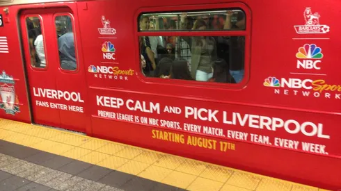 Liverpool and Everton Subway Cars Spotted In New York City