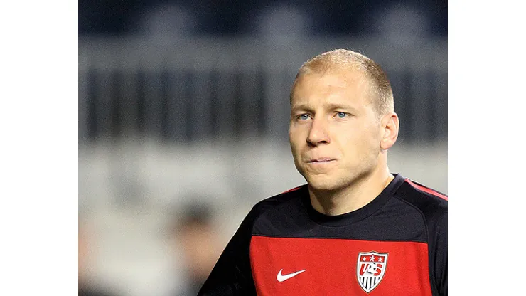 Brad Guzan #18 of the USA MNT during an international friendly match against Colombia at PPL Park, on October 12 2010 in Chester, PA. The game ended in a 0-0 tie.