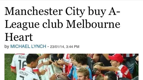 Why Manchester City's Acquisition of Melbourne Heart is a Win-Win