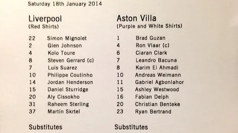 Premier League Saturday: Jan. 18, 2014