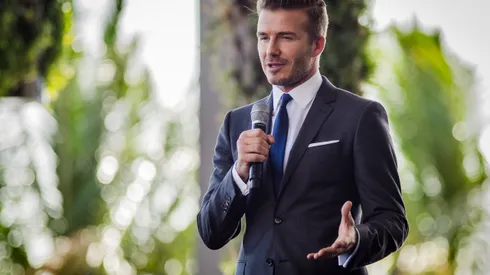 David Beckham announcing a MLS team being brought to Miami.