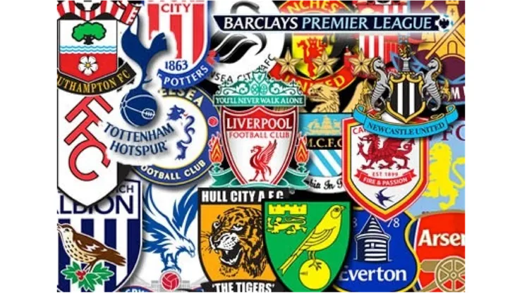The team crests for this season's Premier League