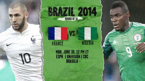 France vs Nigeria, Starting Lineups, TV Times and World Cup Open Thread