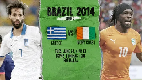 Greece vs Ivory Coast: Starting Lineups And World Cup Open Thread
