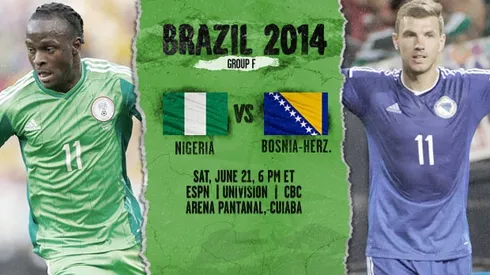 Nigeria vs Bosnia-Herzegovina, Starting Lineups and World Cup Open Thread