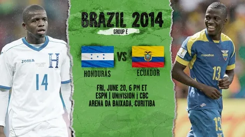 Ecuador vs Honduras, Starting Lineups and World Cup Open Thread