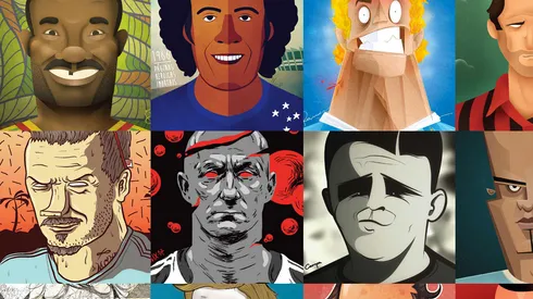 Some of the playing cards featuring art by Adrián Oviedo, Asclê de Oliveira, Thiago Ramon Grizilli and many others.