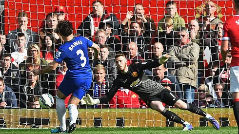 during the Barclays Premier League match between Manchester United and Everton at Old Trafford on October 5, 2014 in Manchester, England.