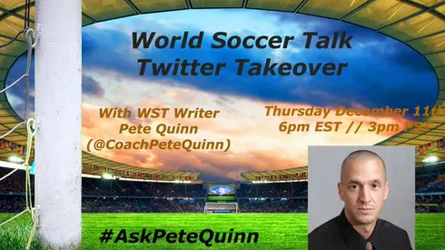 Twitter Takeover: Pete Quinn Will Answer Your Soccer Questions Today at 6pm ET