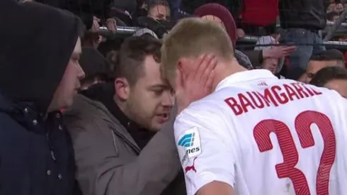 Stuttgart fans console the players after loss to Borussia Dortmund