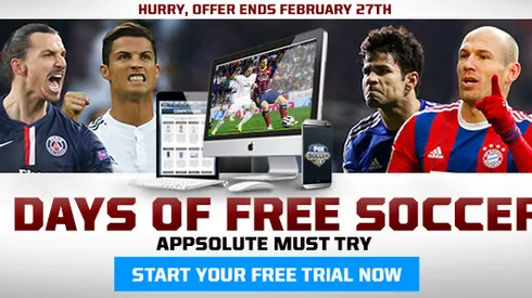 Get a free 7-day trial to FOX Soccer 2GO: Feb 2015