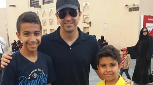 Barcelona midfielder Xavi photograpped in Qatar ahead of reported move