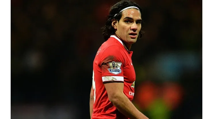 epa04623278 Manchester United's Radamel Falcao reacts during the English FA Cup fifth round soccer match between Preston North End and Manchester United at the Deepdale in Preston, Britain, 16 February 2015. EPA/PETER POWELL DataCo terms and conditions apply. http://www.epa.eu/files/Terms%20and%20Conditions/DataCo_Terms_and_Conditions.pdf
