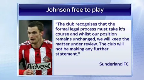 Sunderland could pick Adam Johnson to play despite charges of sex with minor