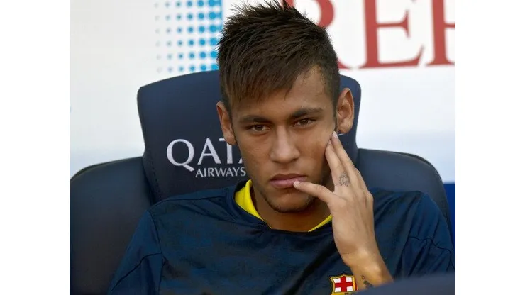 Barcelona's Brazilian forward Neymar da Silva Santos Junior sits during the Spanish league football match FC Barcelona vs Levante UD at the Camp Nou stadium in Barcelona on August 18, 2013. AFP PHOTO / QUIQUE GARCIA (Photo credit should read QUIQUE GARCIA/AFP/Getty Images)