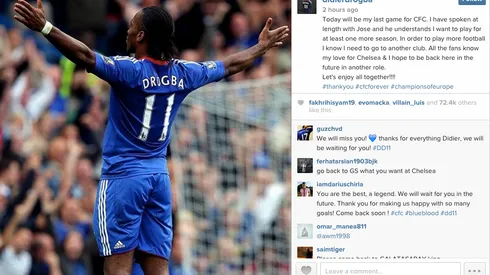 Didier Drogba announces departure from Chelsea