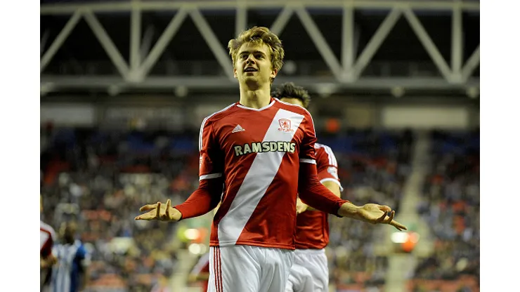 <> at DW Stadium on November 22, 2014 in Wigan, England.