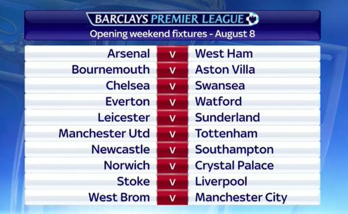 Premier League unveils schedule for 2015/16 season - World Soccer Talk
