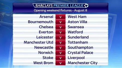 Premier League unveils schedule for 2015/16 season