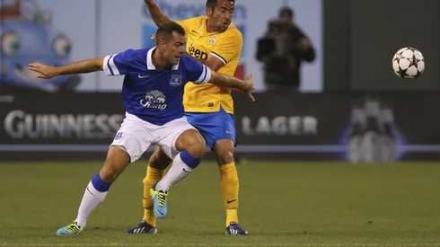 Everton's Darron Gibson charged with hitting a cyclist and gas station in drunken driving incident