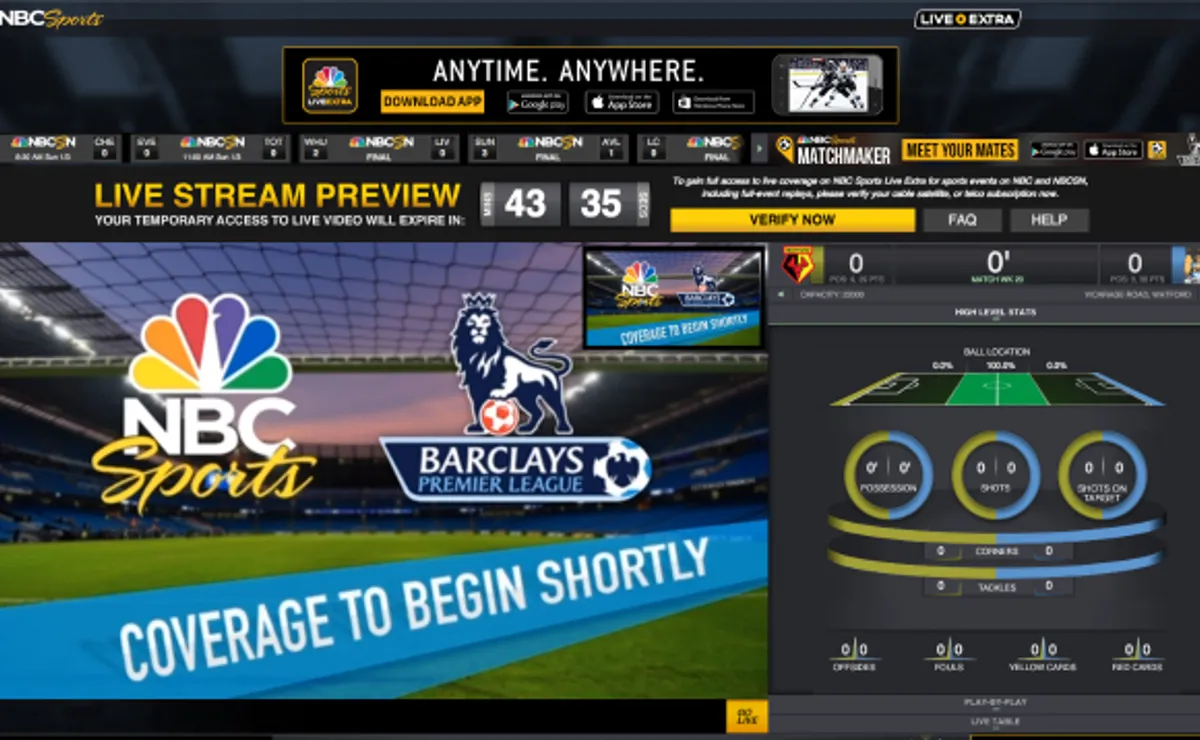 NBC adds 45-minute preview feature to NBC Sports Live Extra - World