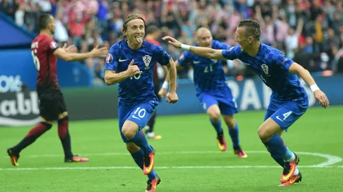 Croatia's Modric shrugs off brush with fan