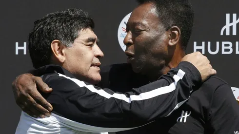 Old rivals Pele, Maradona end feud during exhibition match