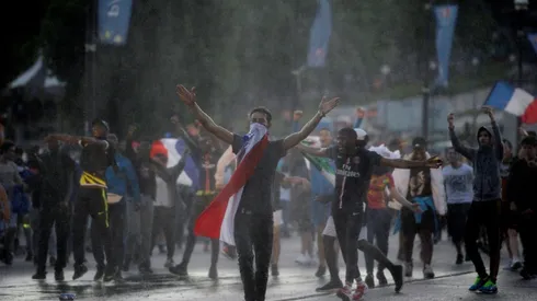Clashes outside Eiffel Tower fan zone during Euro final