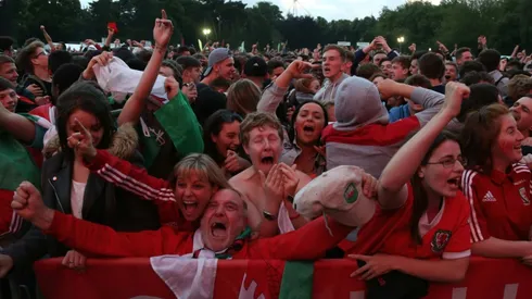 Wales Euro 2016 football fans 'going crazy already' in Cardiff