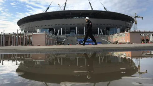 Russia scrambles after work halted at 2018 World Cup venue