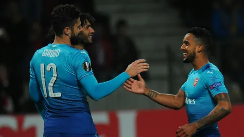 Giroud reaches century, Everton held at home in Europa League