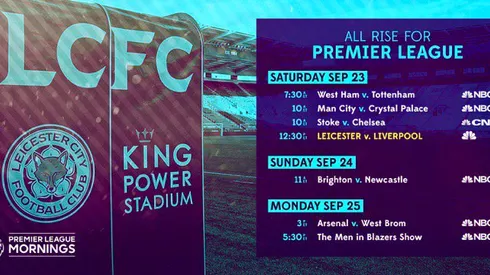 EPL commentator assignments on NBC Sports, Gameweek 6